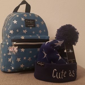 New Coraline Loungefly Mini Backpack /Matching Hat